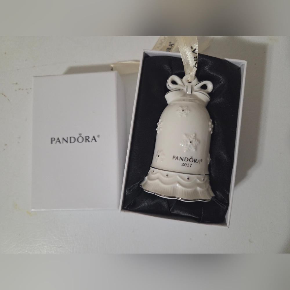 PANDORA Limited Edition 2017 BELL Porcelain Christmas Ornament